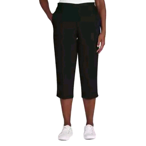 Adidas Stretch Capri Pants Women's Size 5. Waist 30" Inseam 18" Pre-owned - Picture 1 of 12